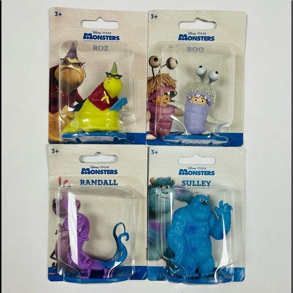 Disney Other - Set Of 4 Mattel Disney Pixar Monsters Inc. Collectible Toy Mini Figures New